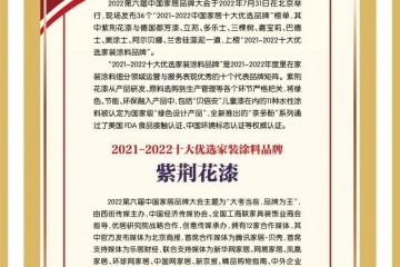 家居景气报告发布！紫荆花荣登两项“2021-2022中国家居十大优选品牌”